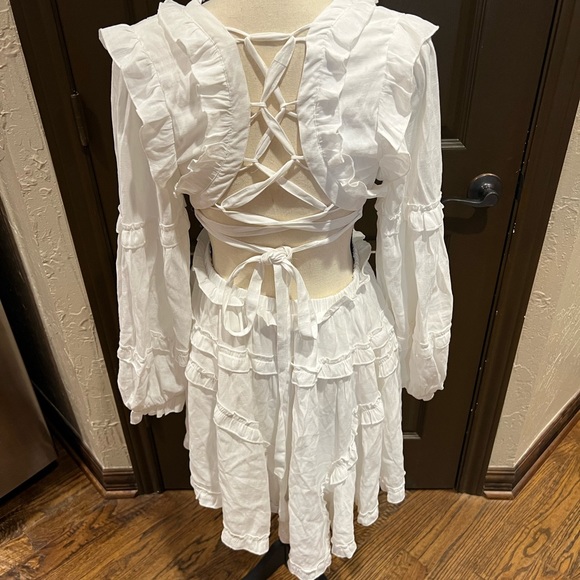 Peach Love California White Dress Size Large NWT - Picture 7 of 8